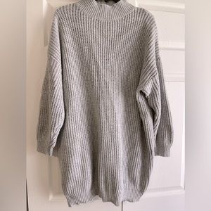 Chic Soul Grey Tunic Sweater